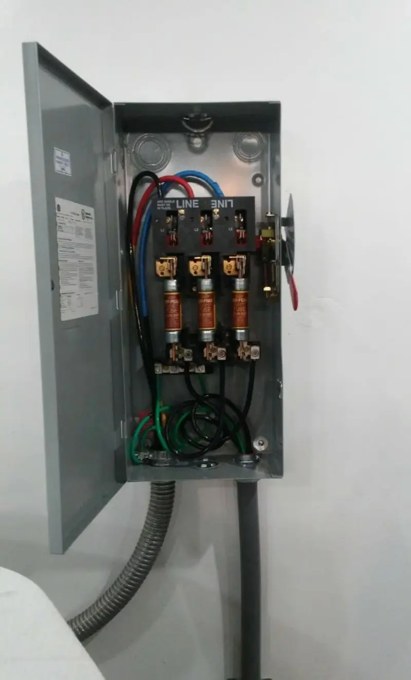 Three-phase disconnect switch installed for Electrical Wiring & Rewiring in Villa Park